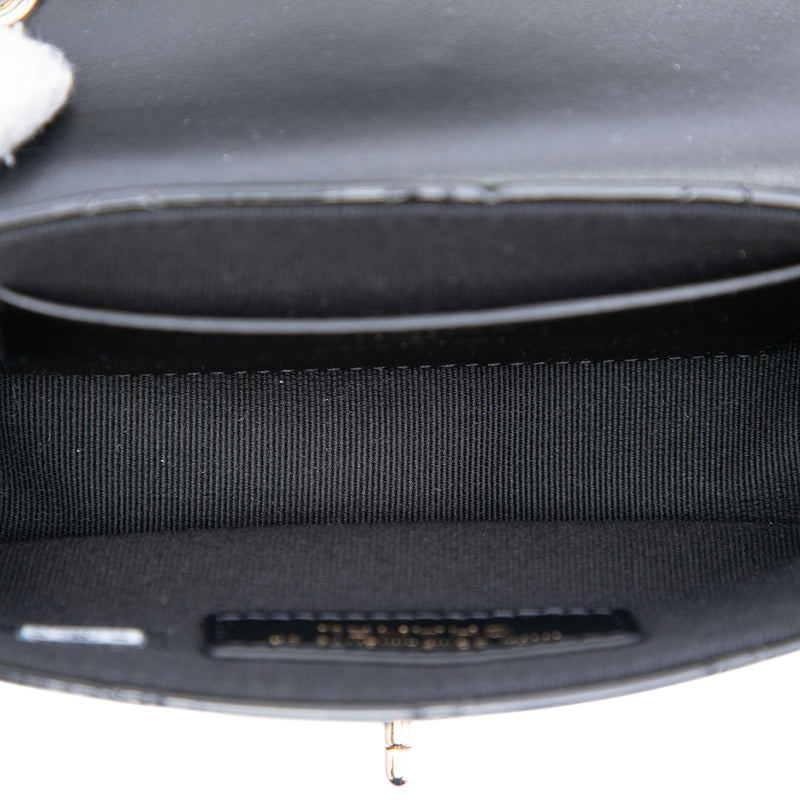 Mini CC Quilted Patent Single Flap - Image 4