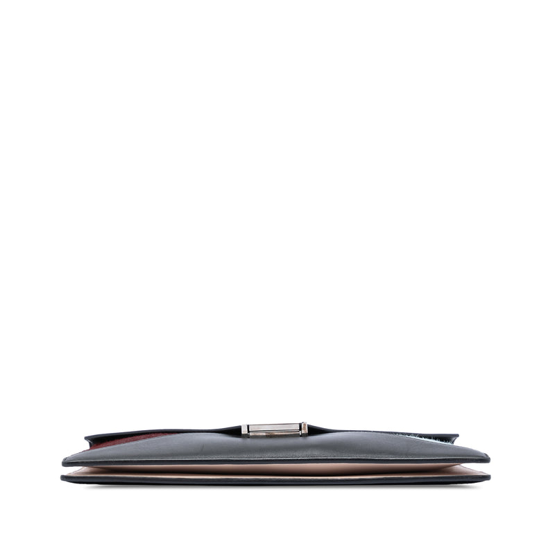 Calfskin and Pony Hair Diamond Clutch - Image 3