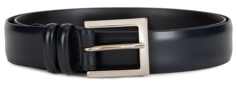 Orciani Brushed Calfskin Belt — Blue