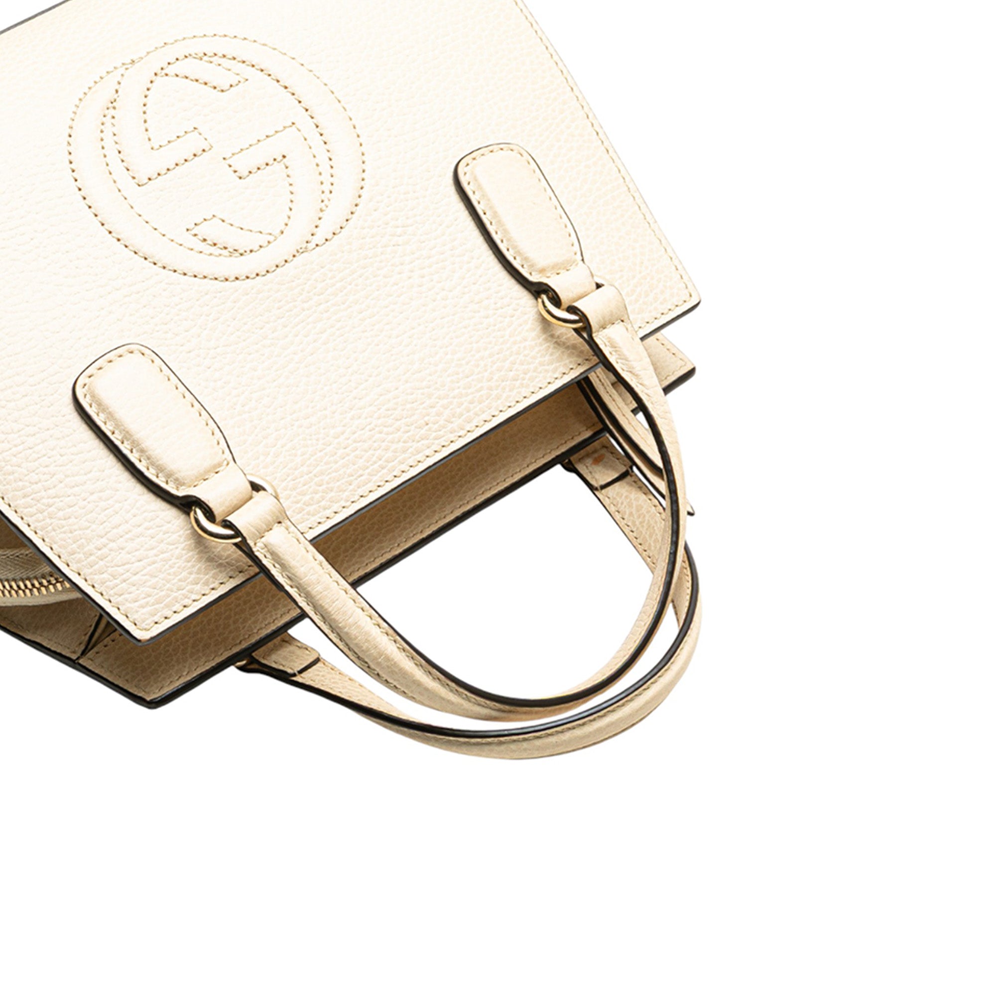 Medium Dollar Calf Soho Top Handle Convertible Tote - Image 10
