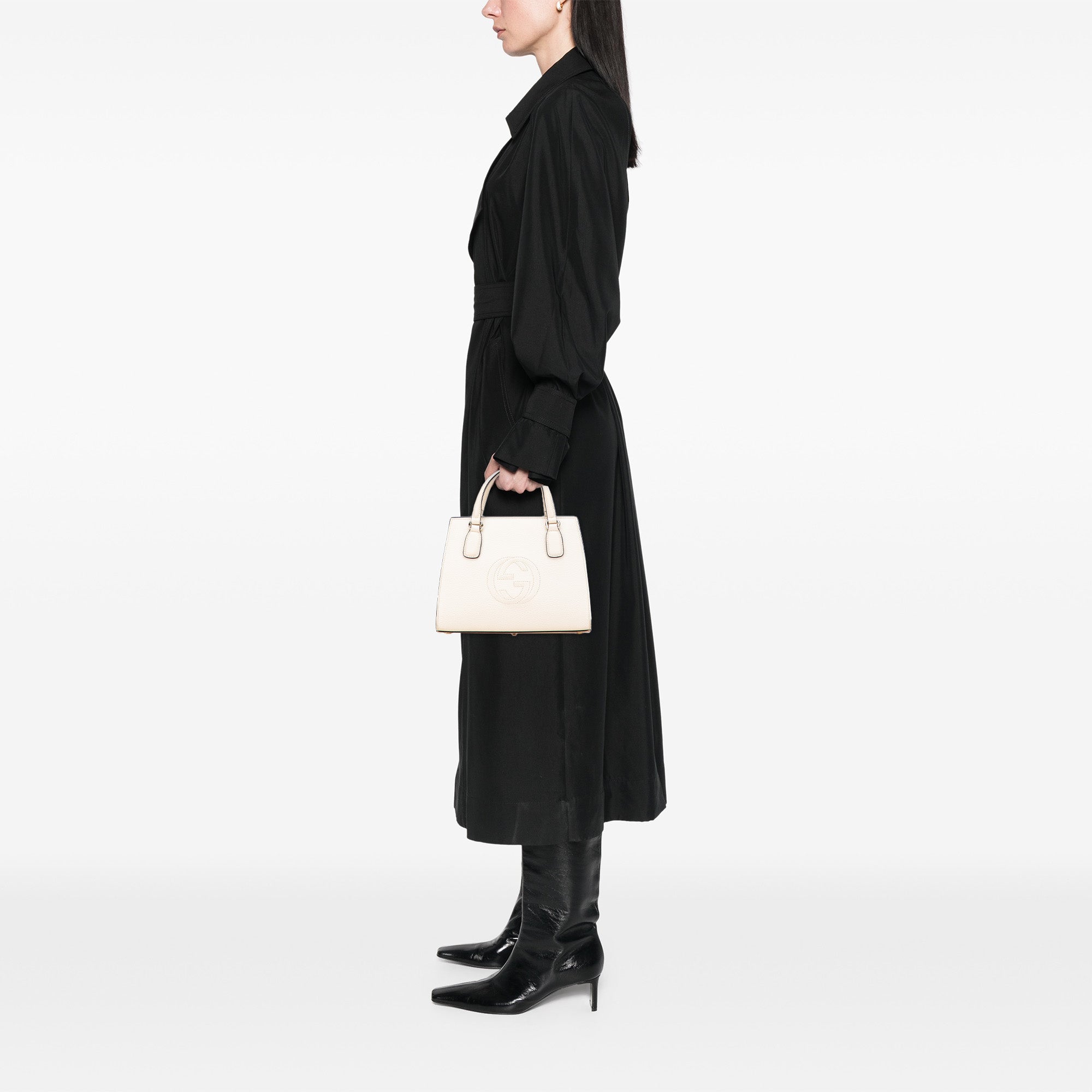Medium Dollar Calf Soho Top Handle Convertible Tote - Image 11