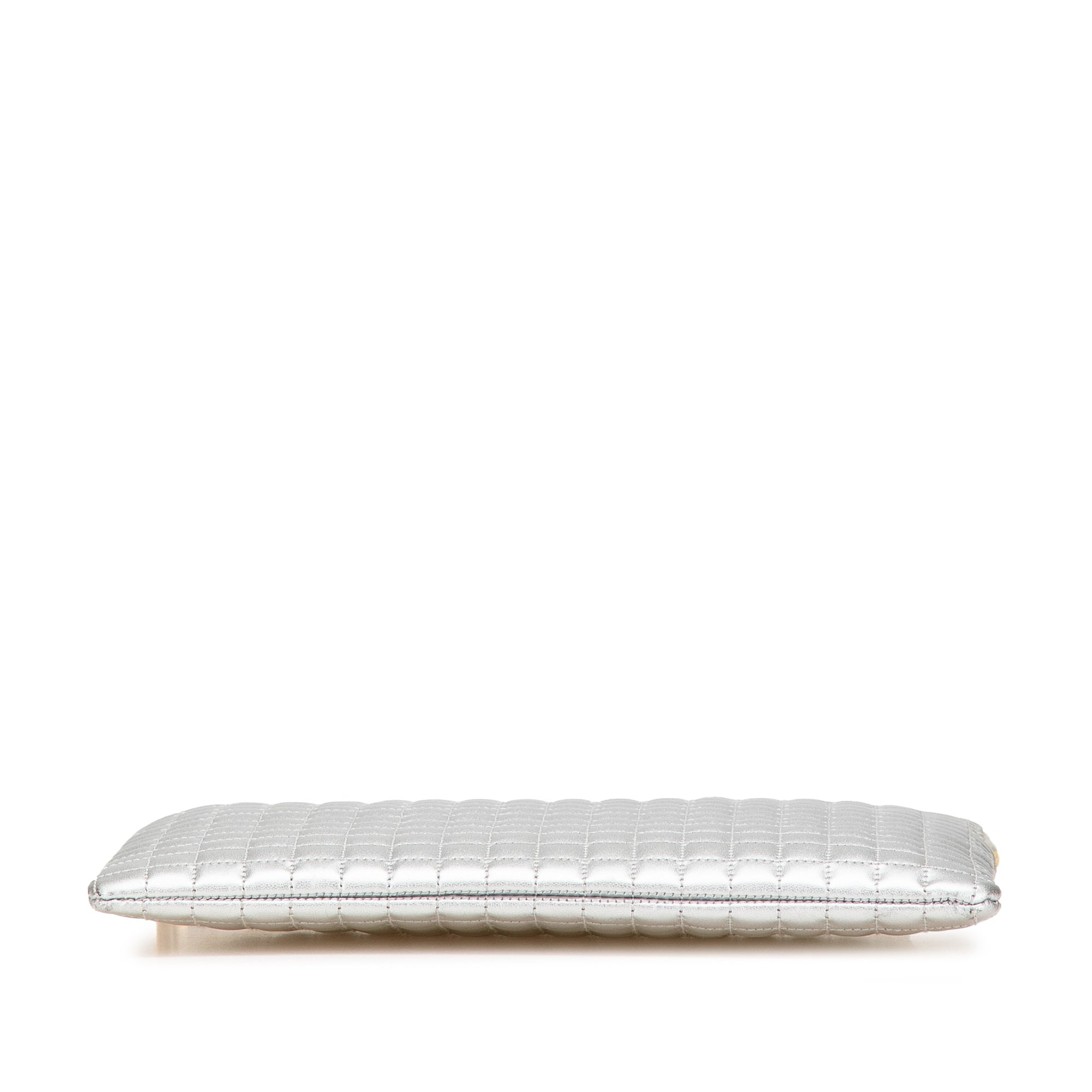 Quilted Metallic Calfskin C Charm Pouch - Image 3