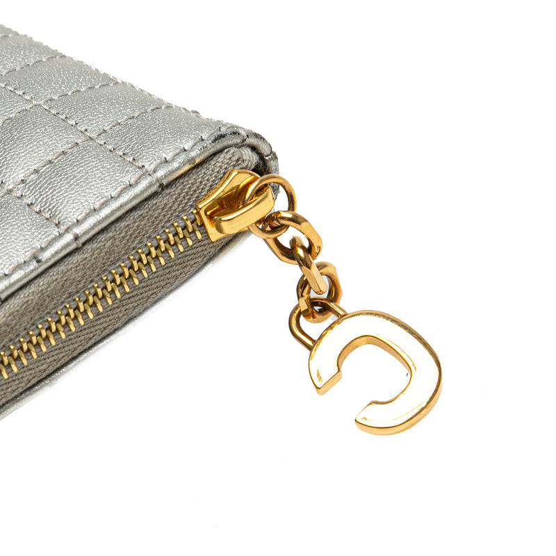 Quilted Metallic Calfskin C Charm Pouch - Image 8