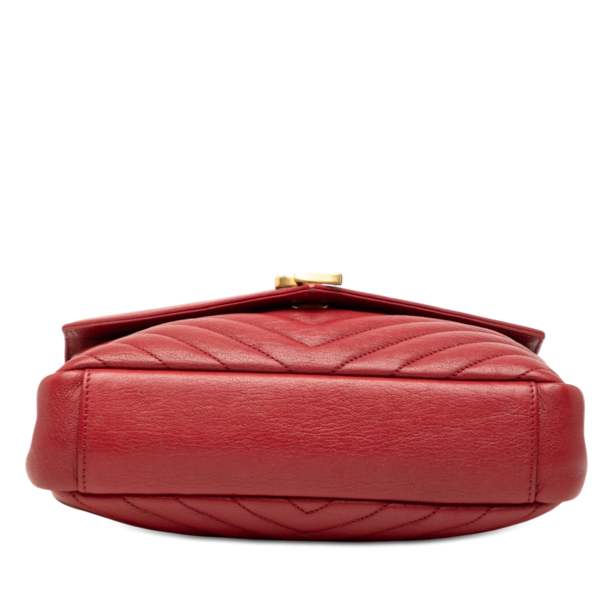 Medium Chevron Sheepskin Monogram College Satchel - Image 3