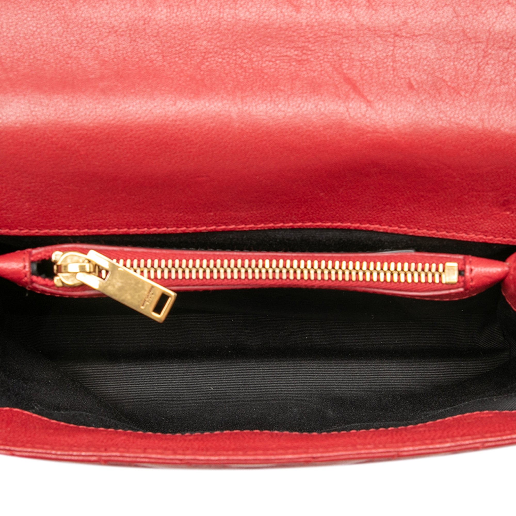 Medium Chevron Sheepskin Monogram College Satchel - Image 4