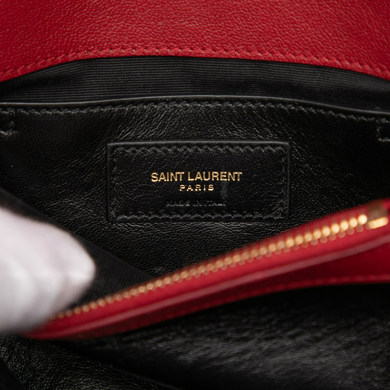 Medium Chevron Sheepskin Monogram College Satchel - Image 5