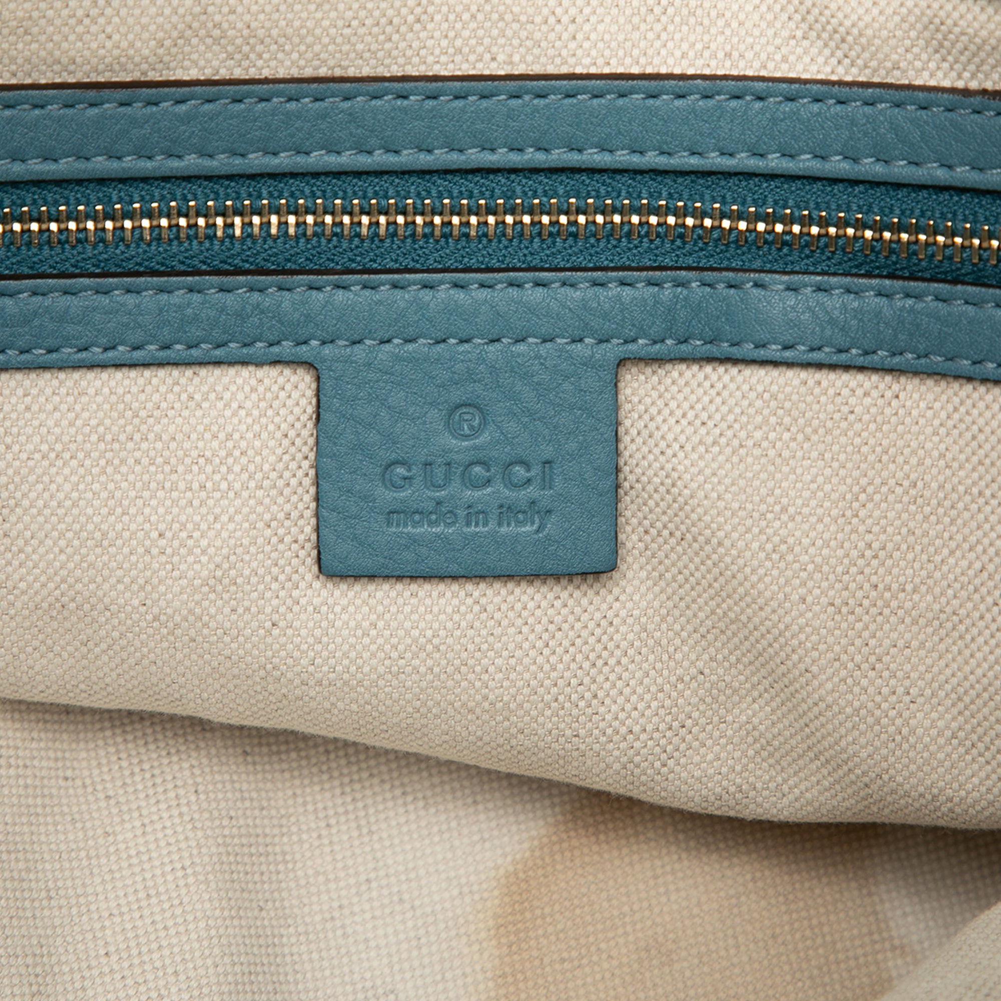 Large Calfskin Bamboo Shopper Satchel - Image 5