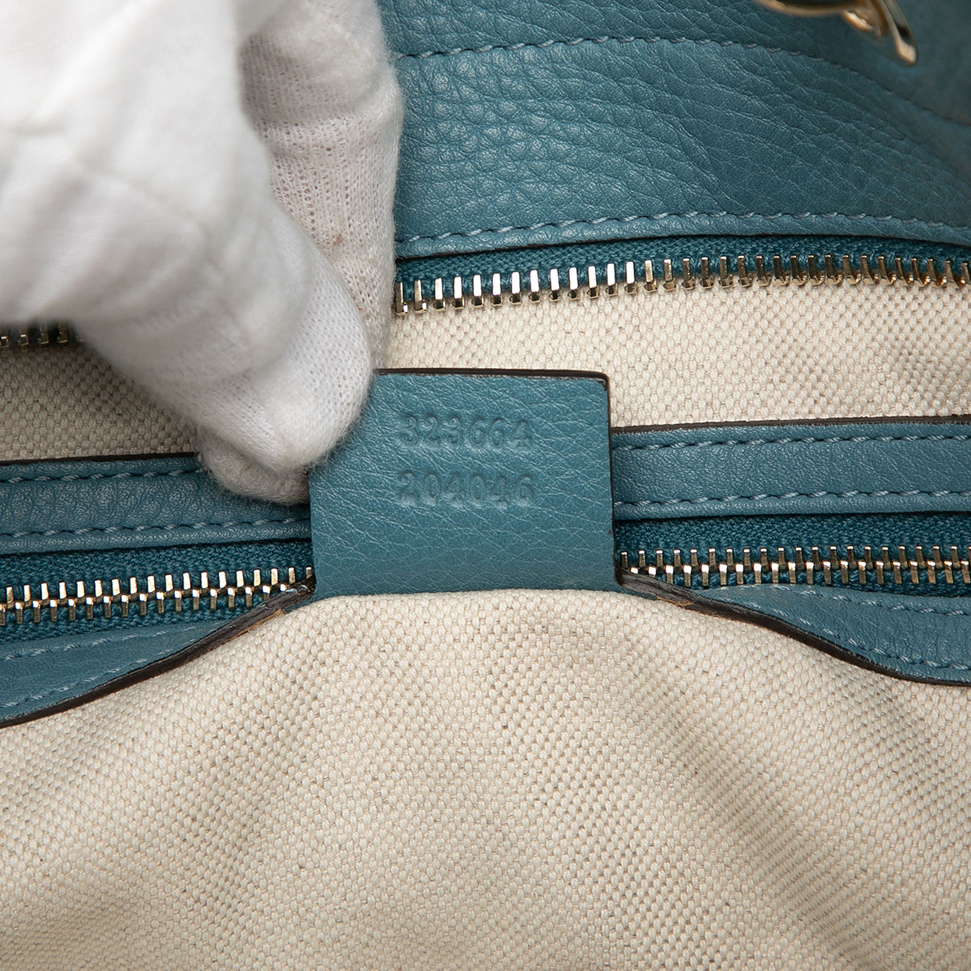 Large Calfskin Bamboo Shopper Satchel - Image 6