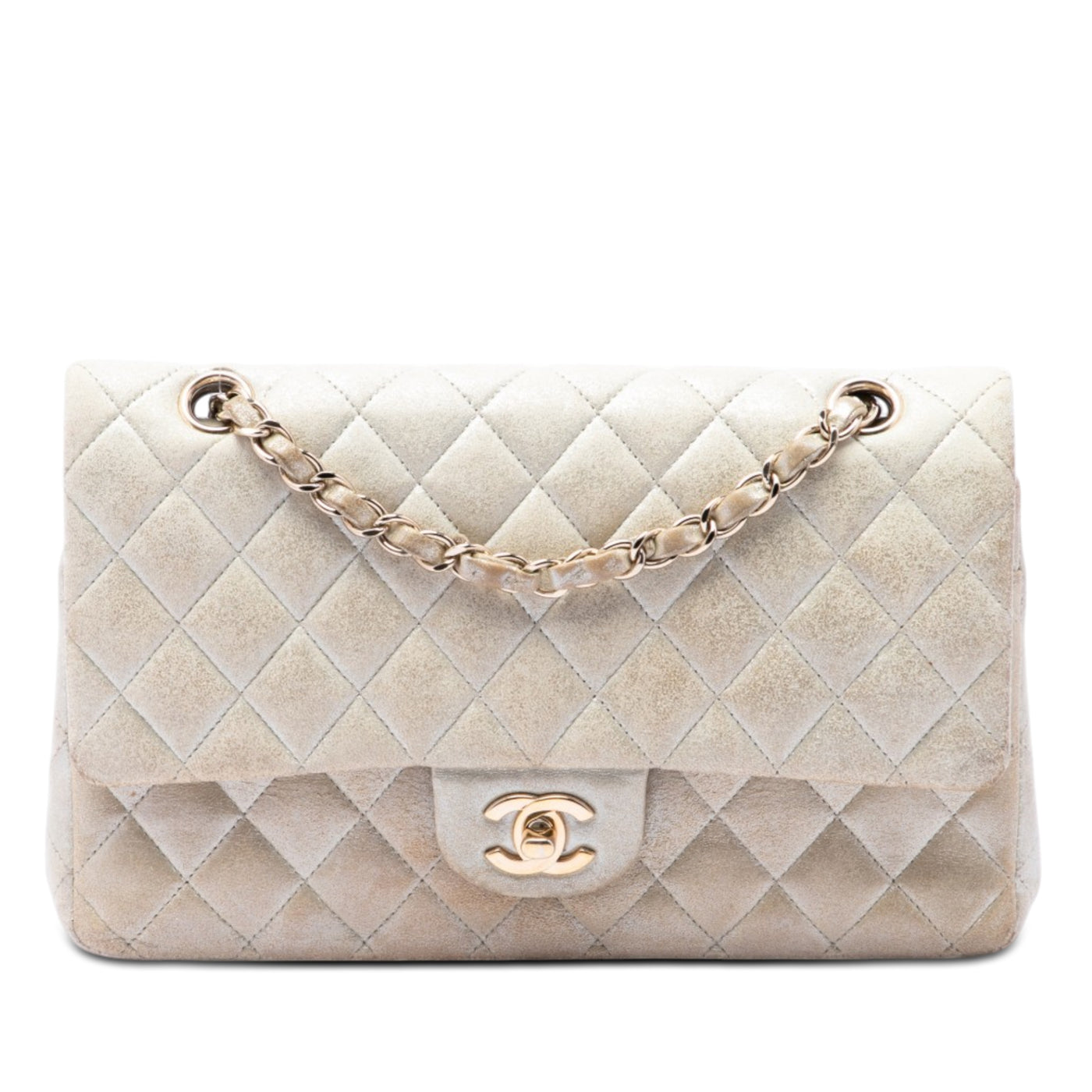 Medium Classic Iridescent Lambskin Double Flap - Image 1
