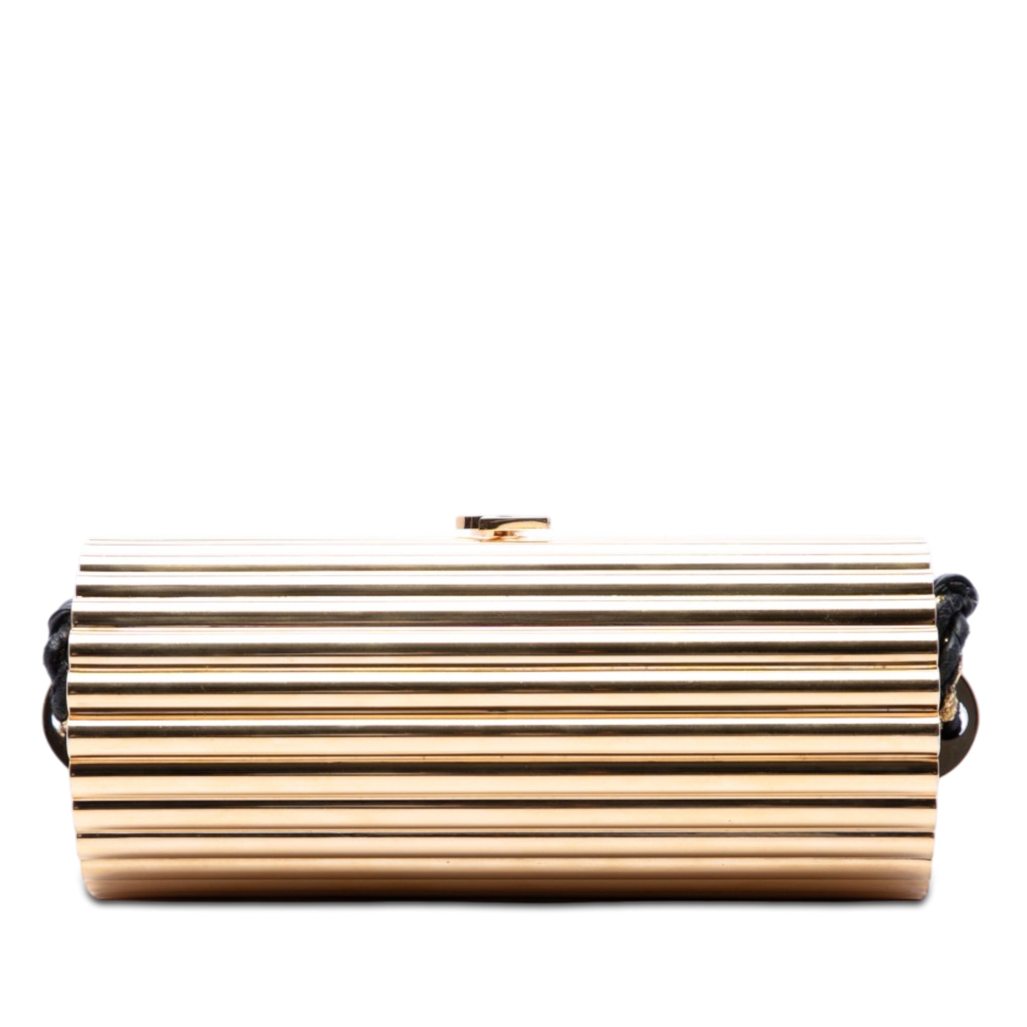 Ribbed Acrylic and Lambskin Fringe Monogram Opium Box Bag - Image 3