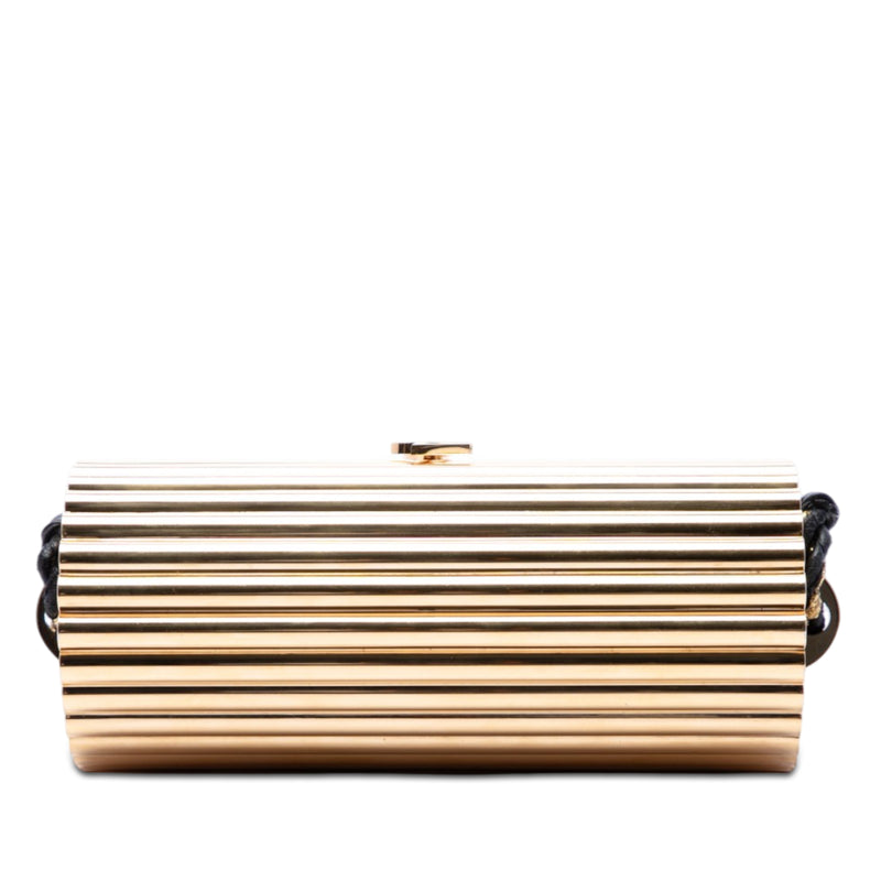 Ribbed Acrylic and Lambskin Fringe Monogram Opium Box Bag - Image 3