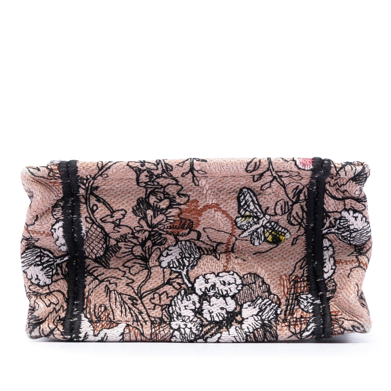 Mini Embroidered Canvas Jardin Magique Vertical Book Tote - Image 3