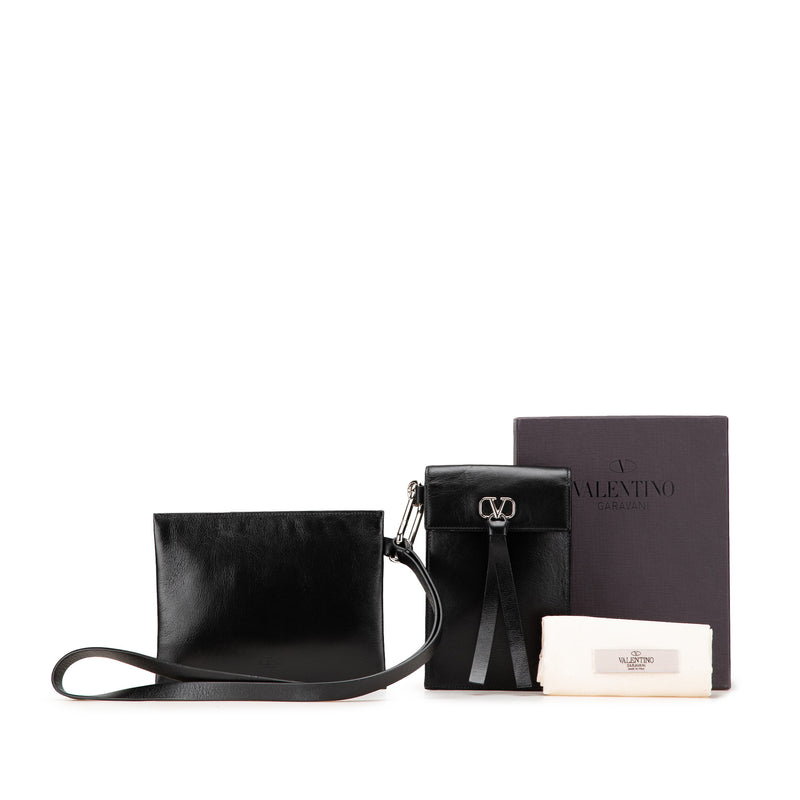 Leather VRing Neck Pouch - Image 14