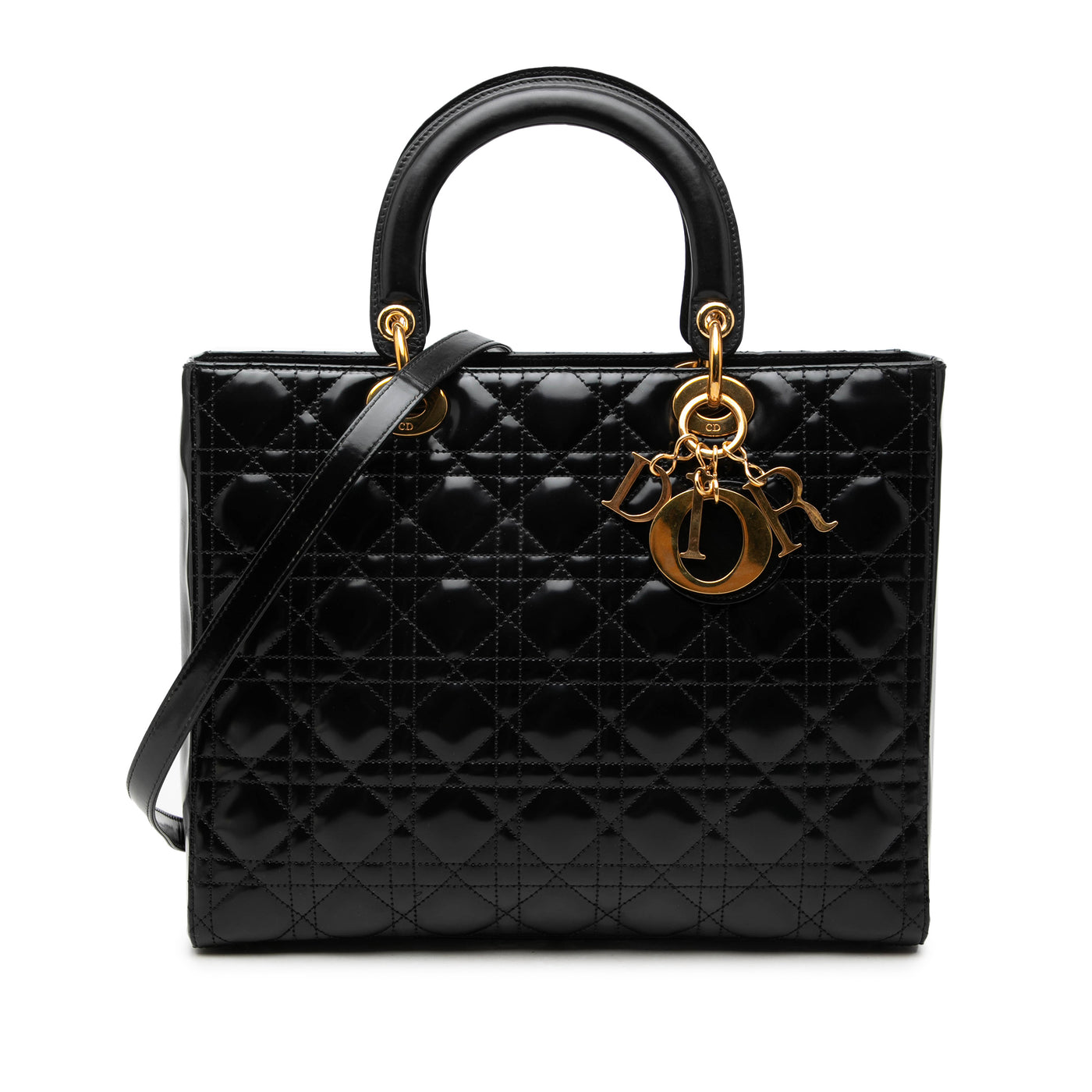 Large Lambskin Cannage Lady Dior - Image 1
