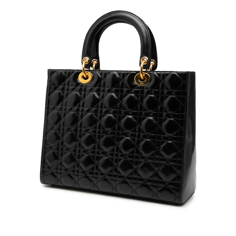 Large Lambskin Cannage Lady Dior - Image 2