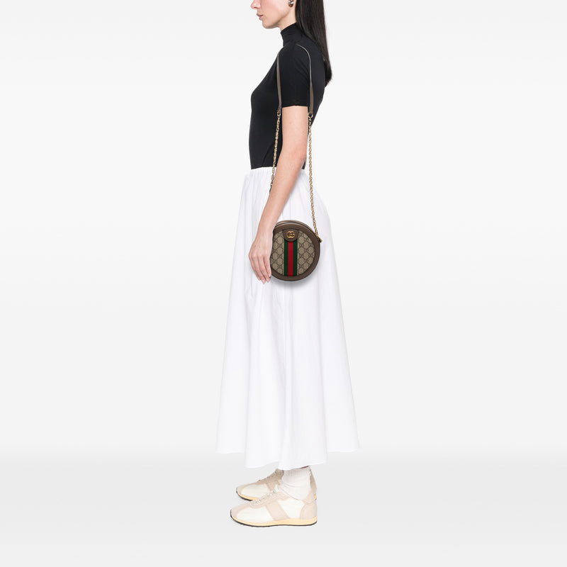 Mini GG Supreme Web Ophidia Round Crossbody - Image 6