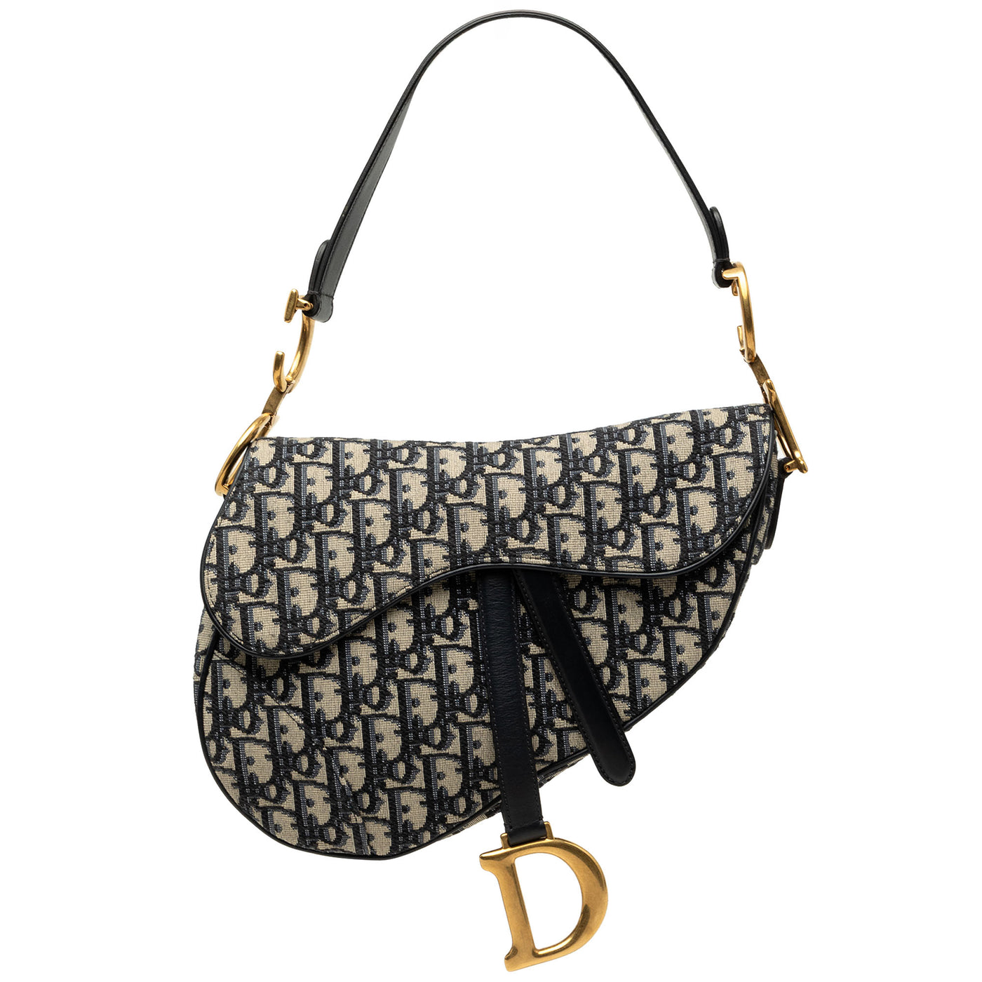 Oblique Canvas Saddle Bag - Image 1