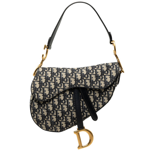 Oblique Canvas Saddle Bag - Image 1