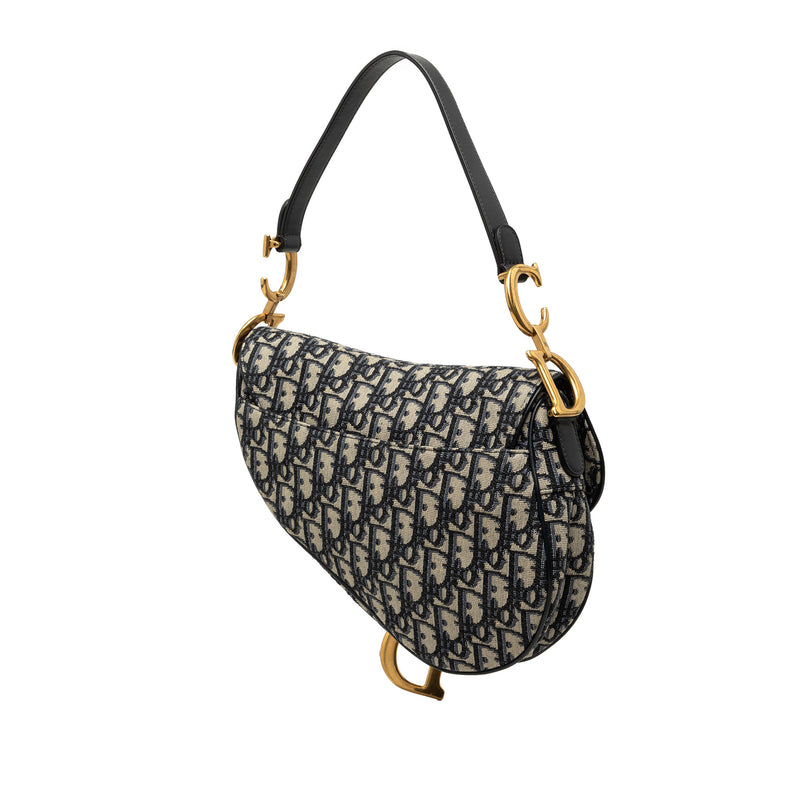 Oblique Canvas Saddle Bag - Image 2