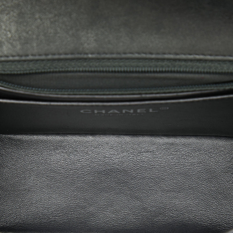 Mini Square Classic Metallic Lambskin Single Flap - Image 4
