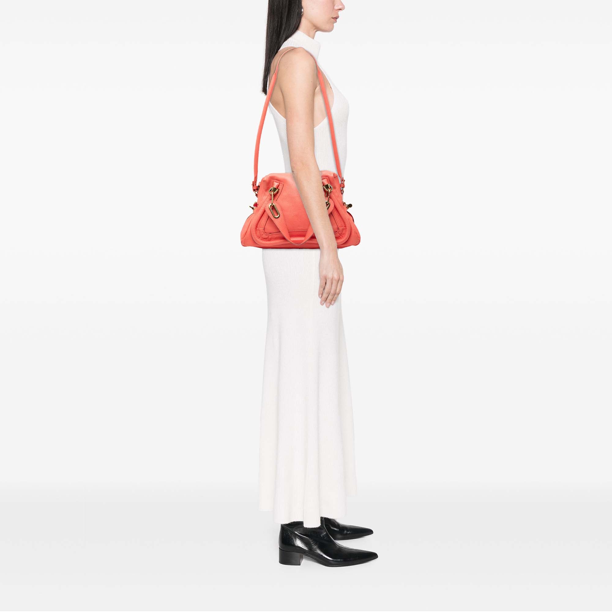 Medium Leather Paraty Satchel - Image 7