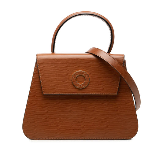 Embossed Leather Top Handle Bag - Image 1