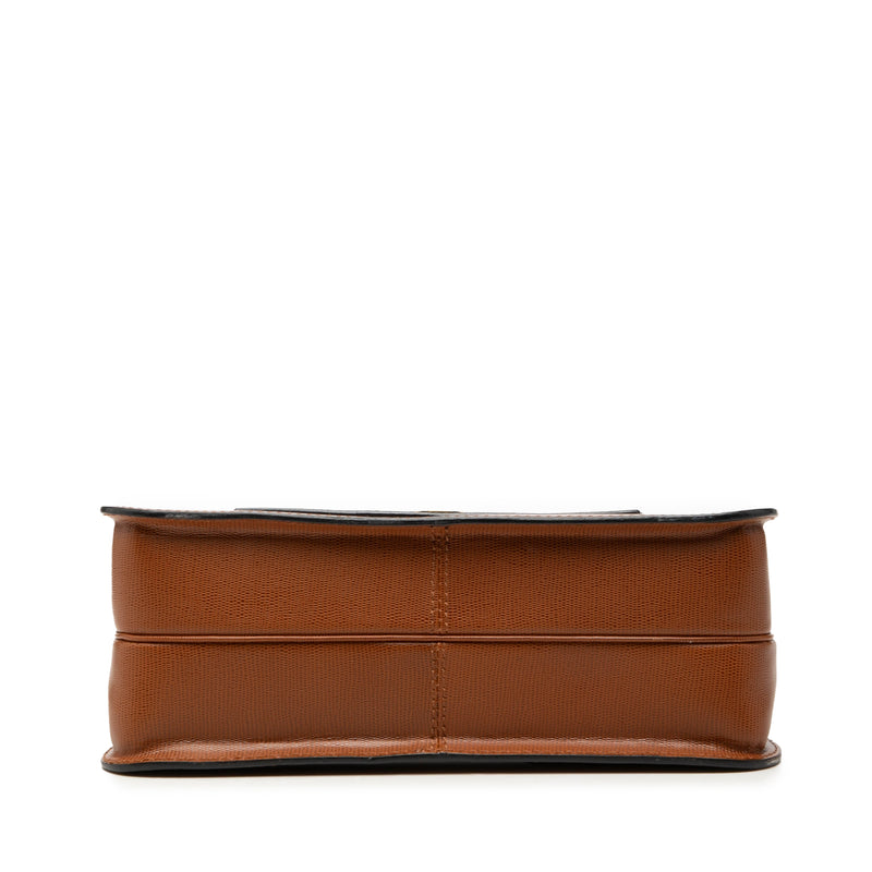 Embossed Leather Top Handle Bag - Image 3