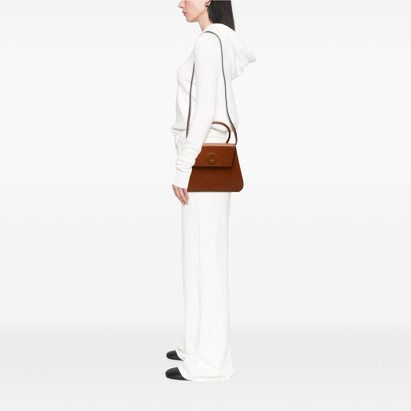 Embossed Leather Top Handle Bag - Image 6