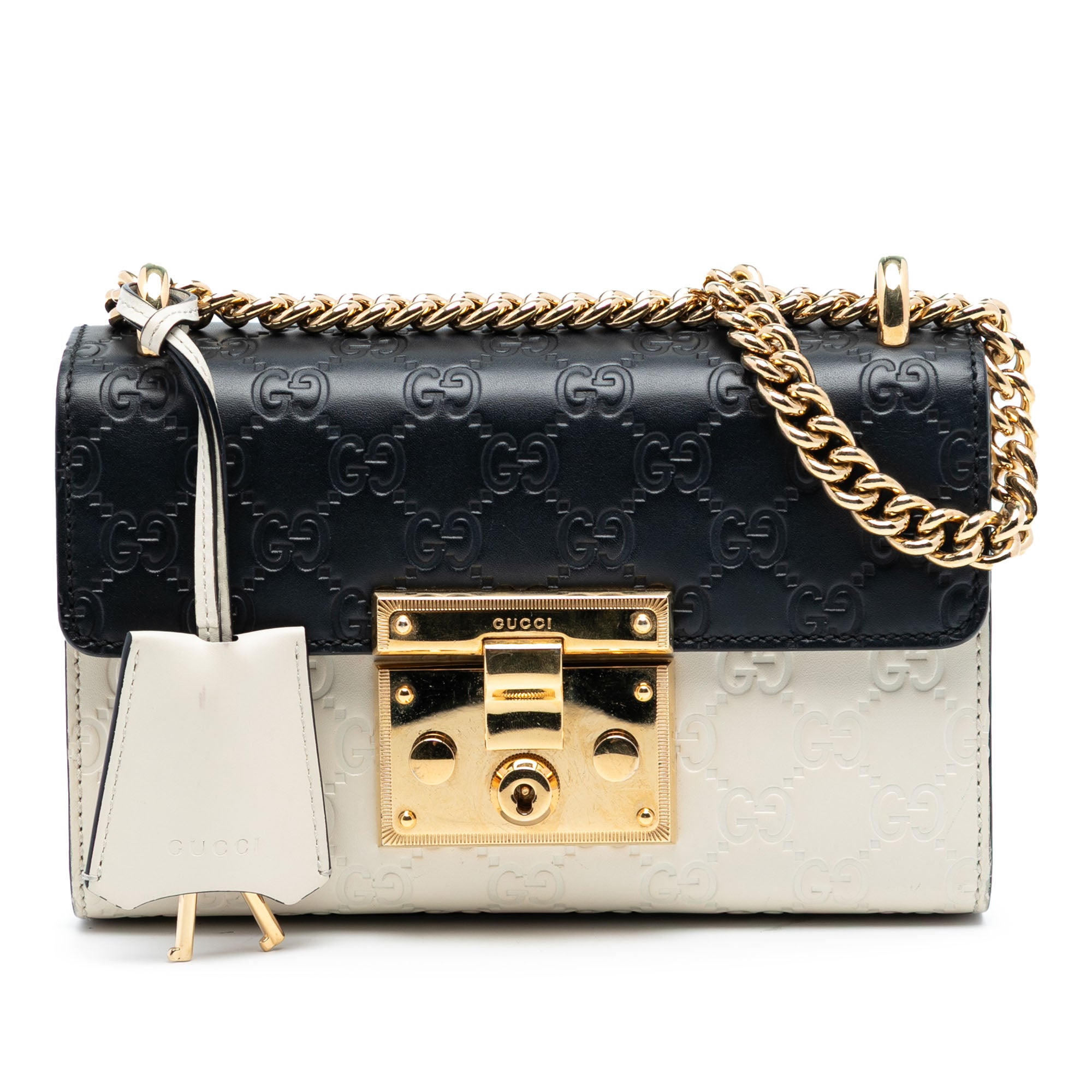 Small Bicolor Guccissima Padlock Crossbody - Image 1