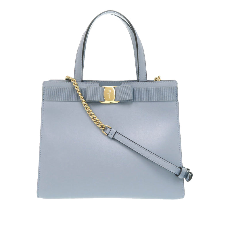 Leather Vara Bow Satchel