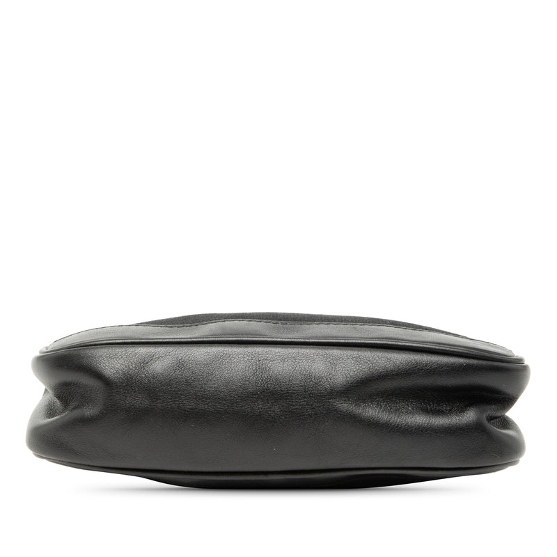 Leather Trimmed Canvas Shoulder Bag - Image 3