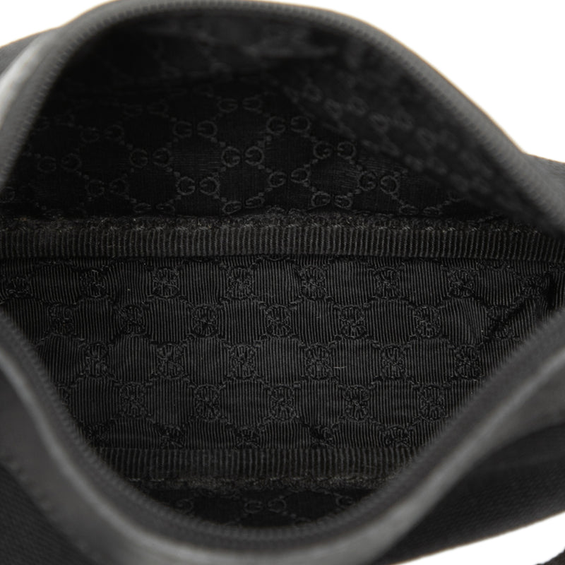 Leather Trimmed Canvas Shoulder Bag - Image 4