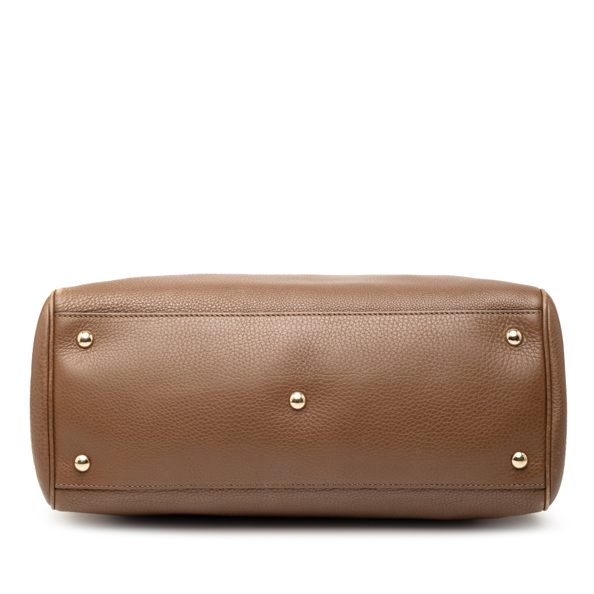 Medium Calfskin Bamboo Shopper Satchel - Image 3