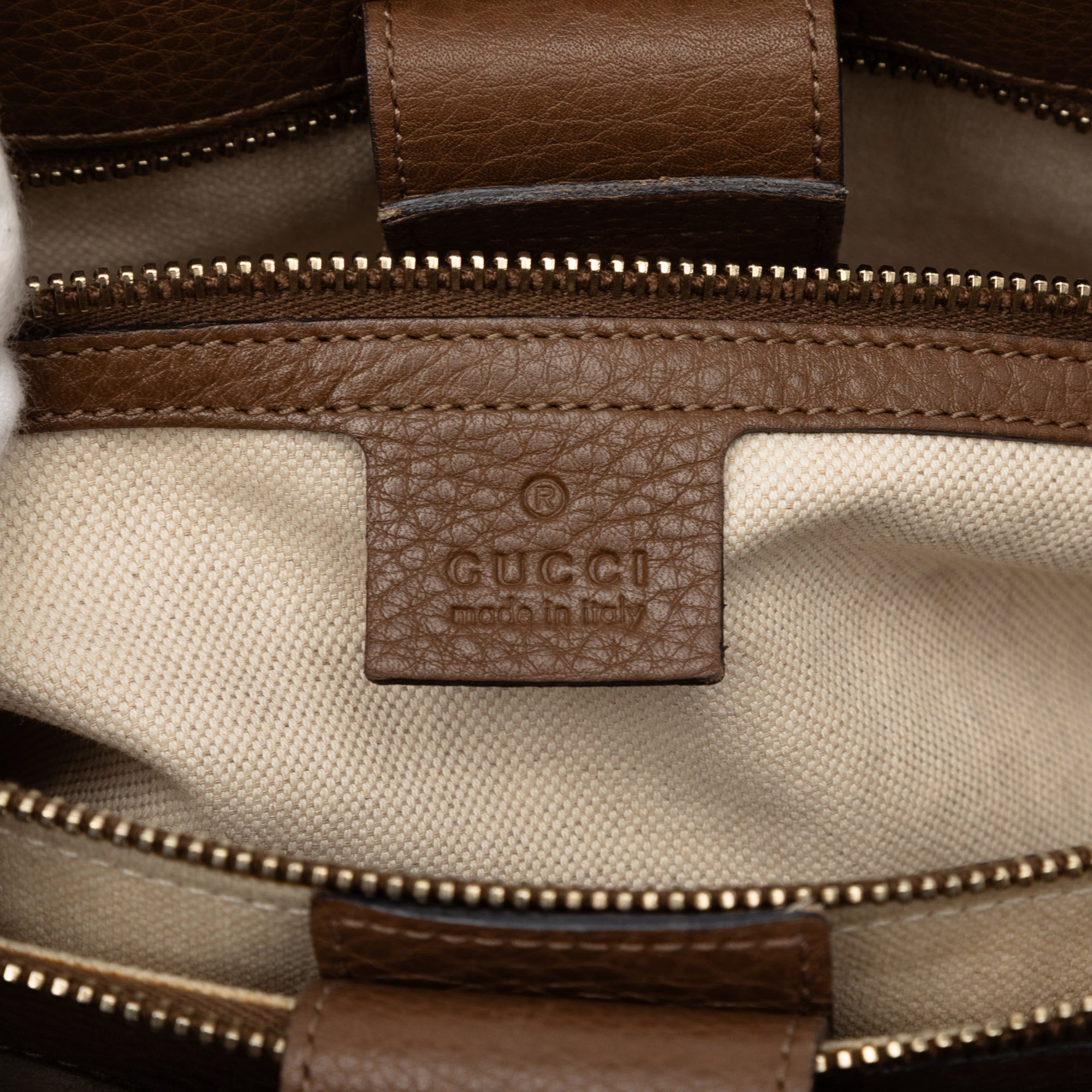 Medium Calfskin Bamboo Shopper Satchel - Image 5