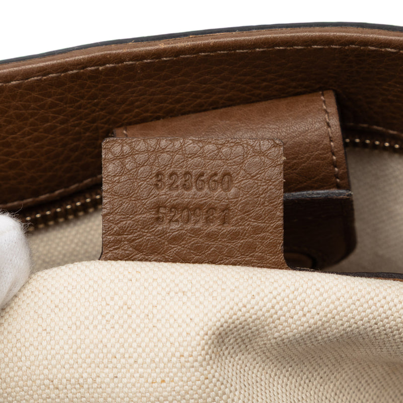 Medium Calfskin Bamboo Shopper Satchel - Image 6