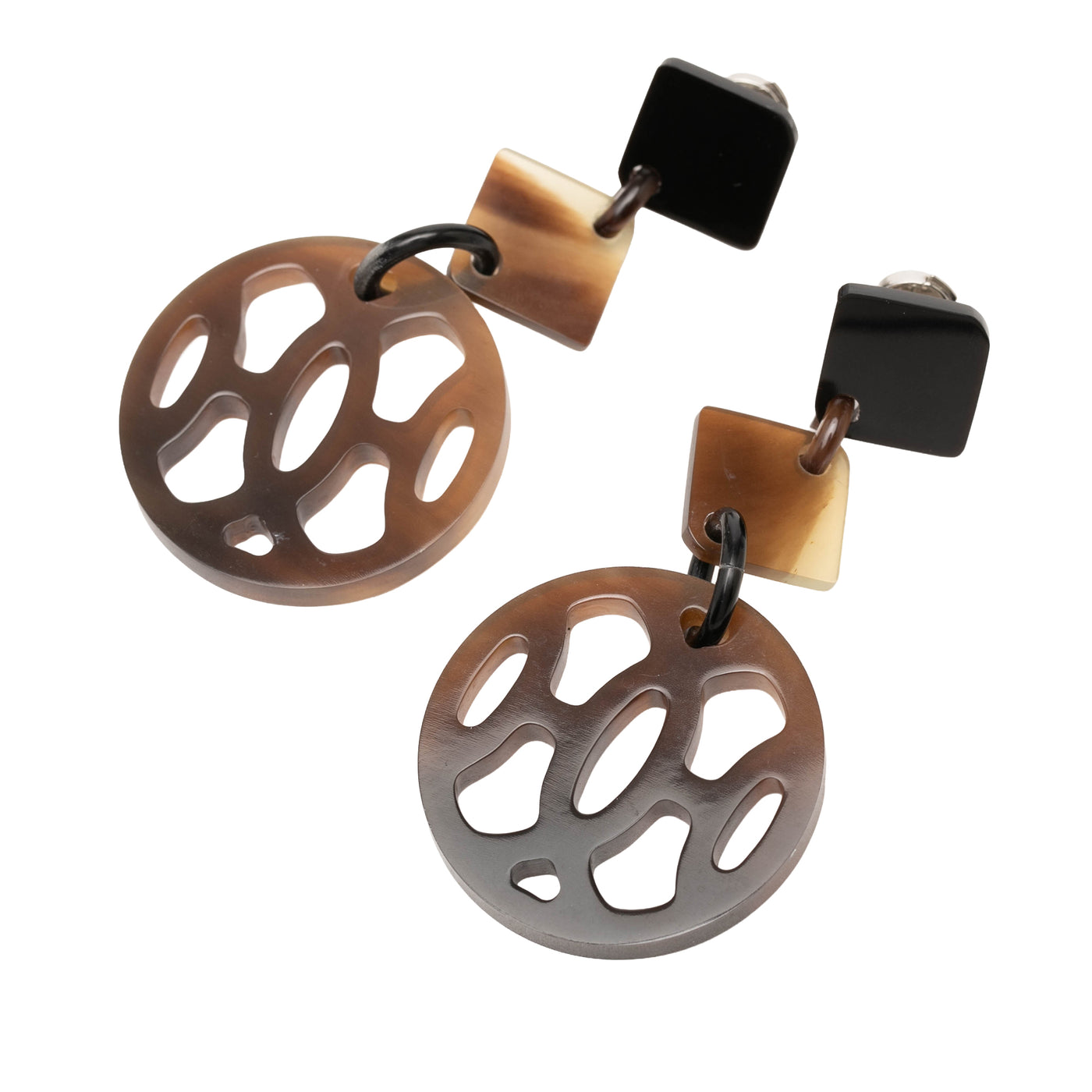 Buffalo Horn Ava Drop Push Back Earrings - Image 1