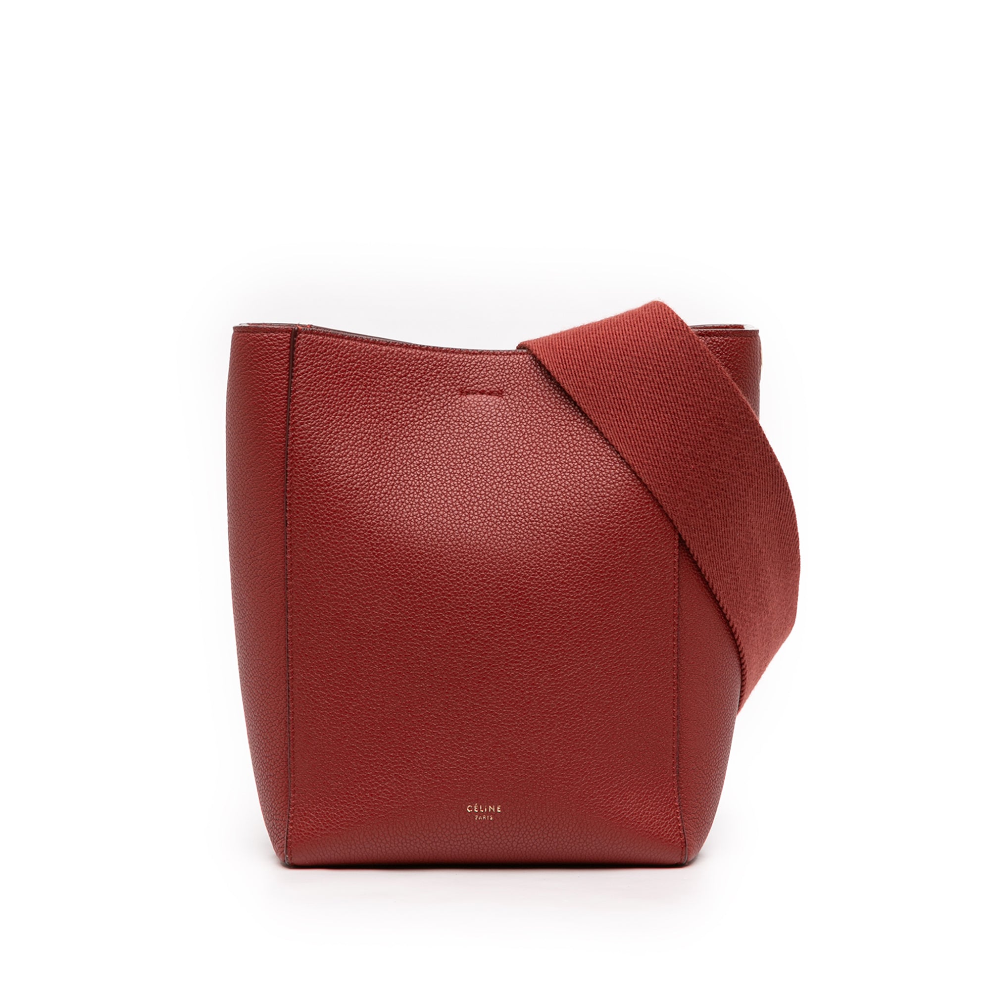 Small Leather Seau Sangle Bucket Bag - Image 1