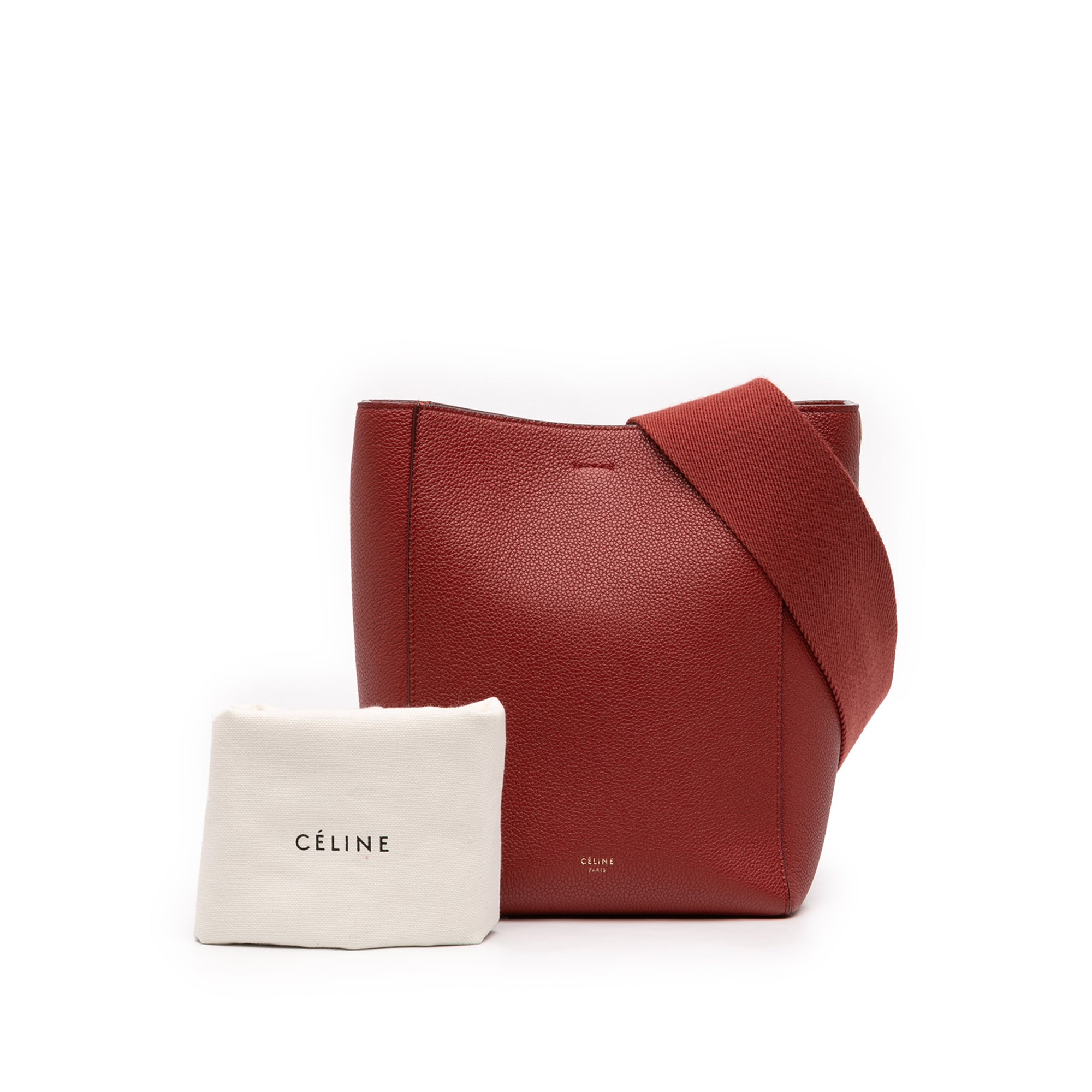 Small Leather Seau Sangle Bucket Bag - Image 12