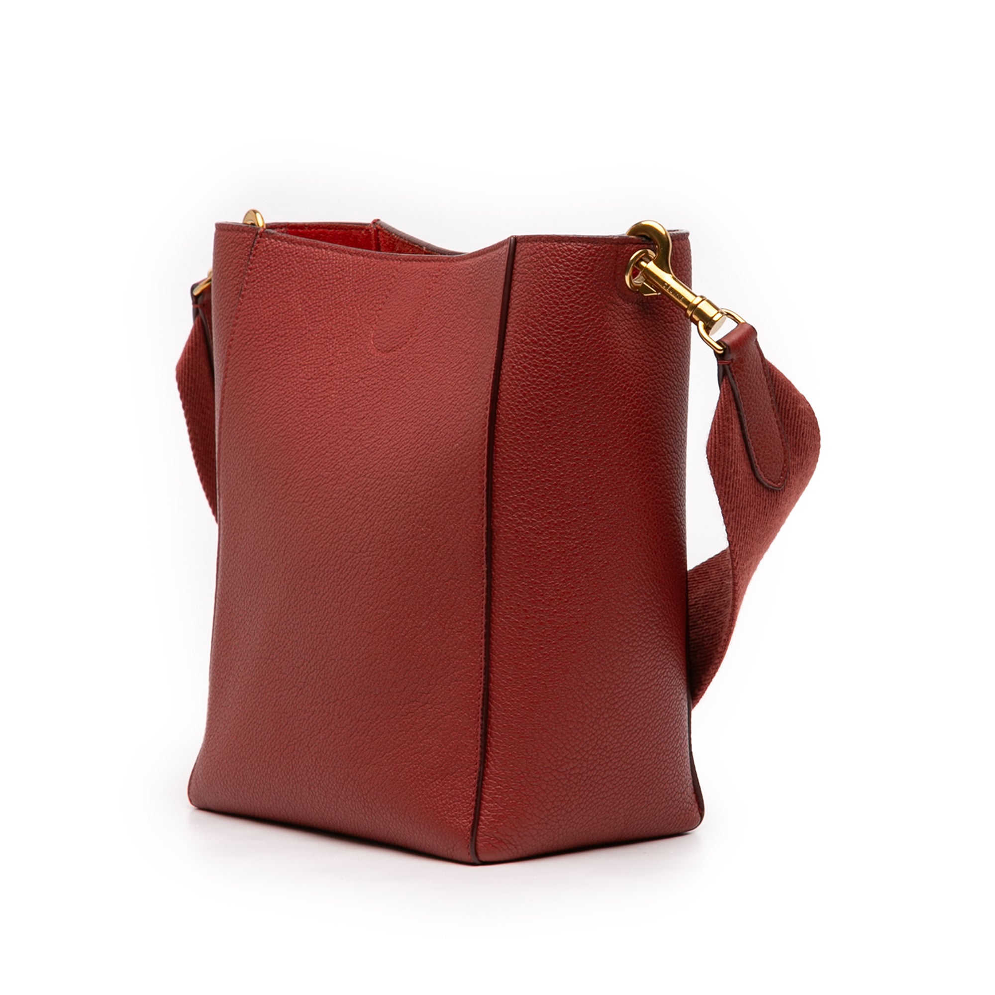 Small Leather Seau Sangle Bucket Bag - Image 2