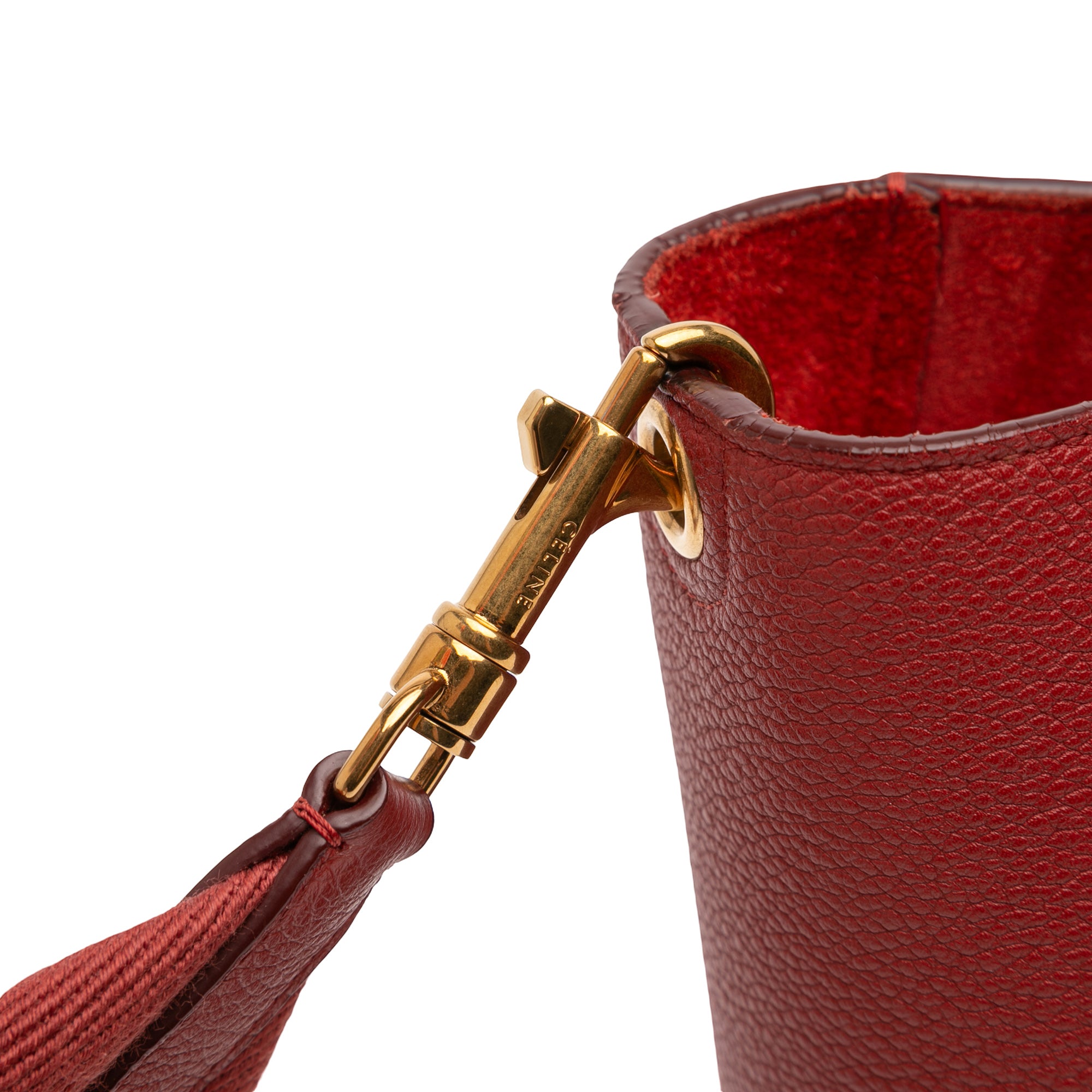 Small Leather Seau Sangle Bucket Bag - Image 9