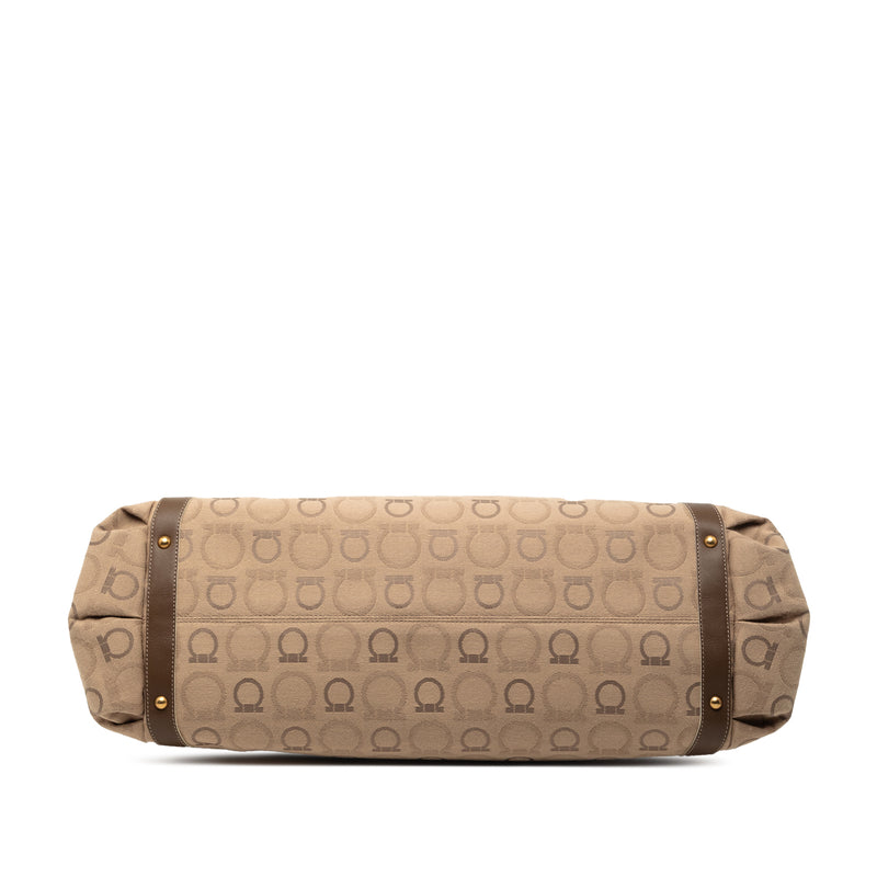 Gancini Canvas Shoulder Bag - Image 3