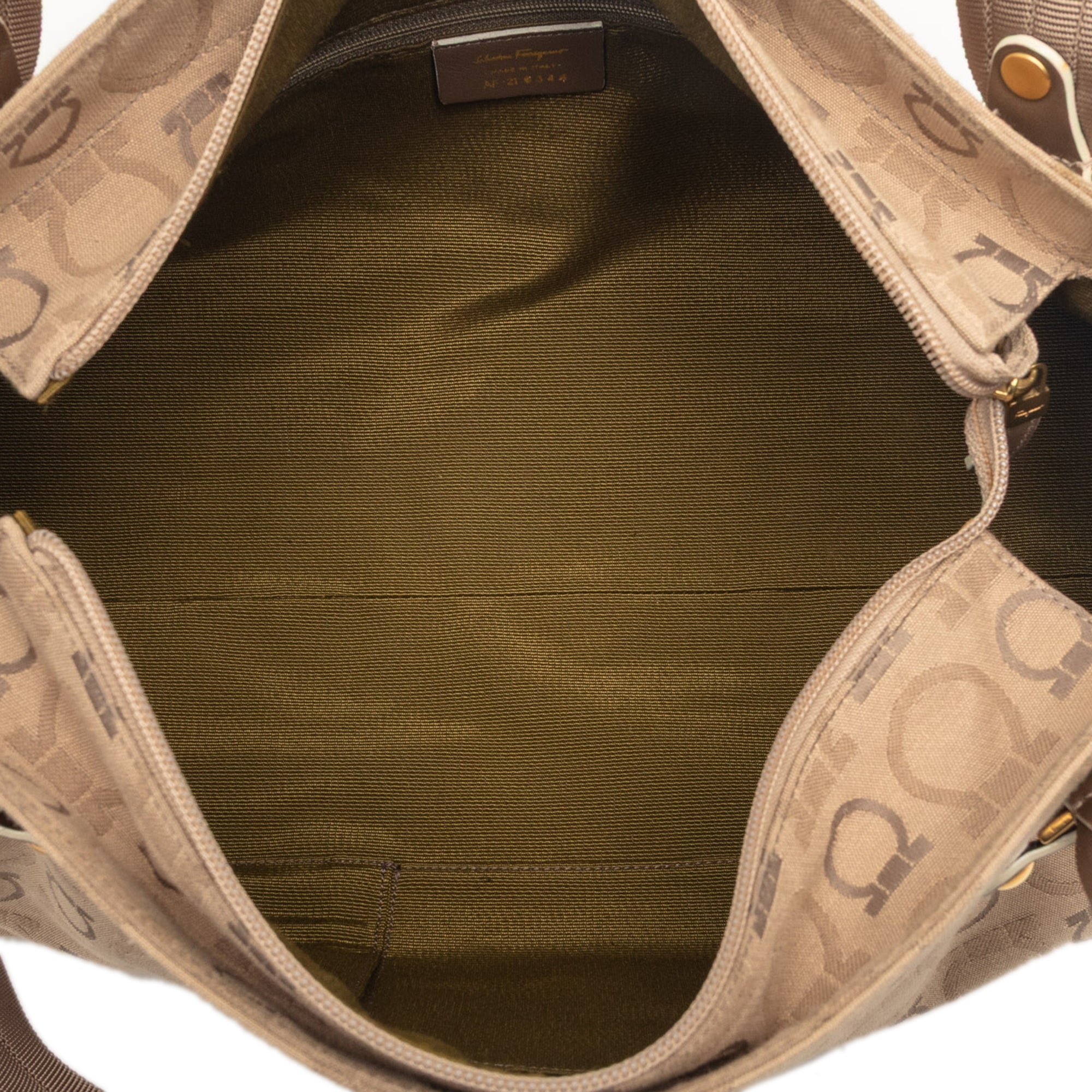 Gancini Canvas Shoulder Bag - Image 4