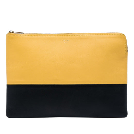 Bicolor Leather Solo Clutch - Image 1