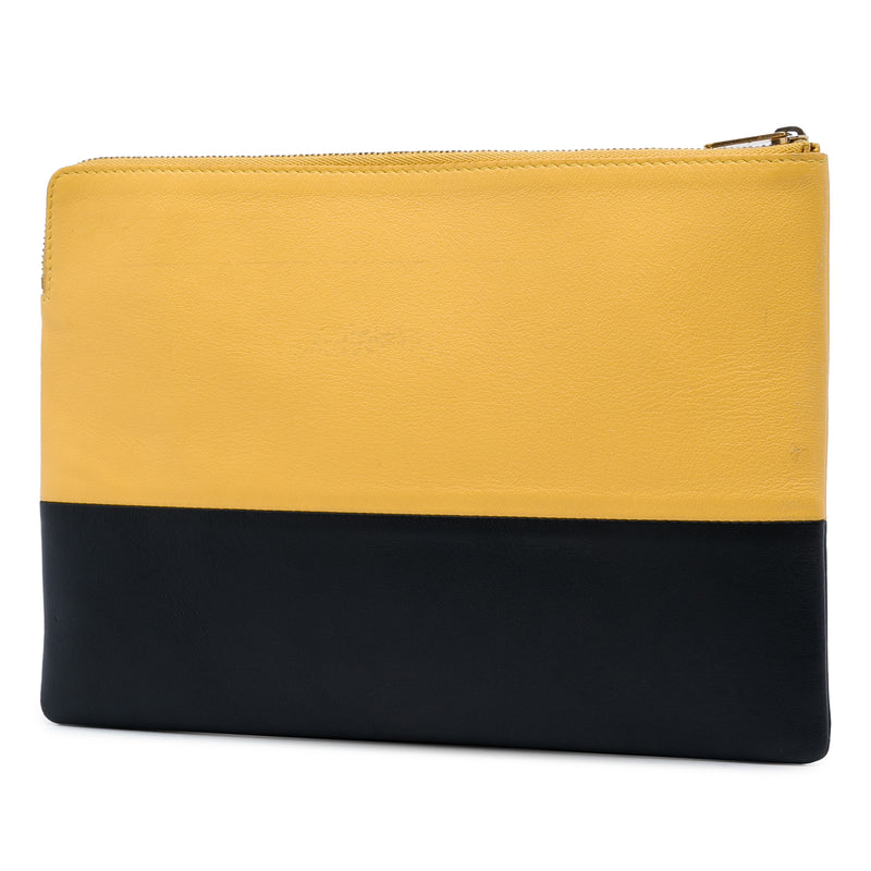 Bicolor Leather Solo Clutch - Image 2