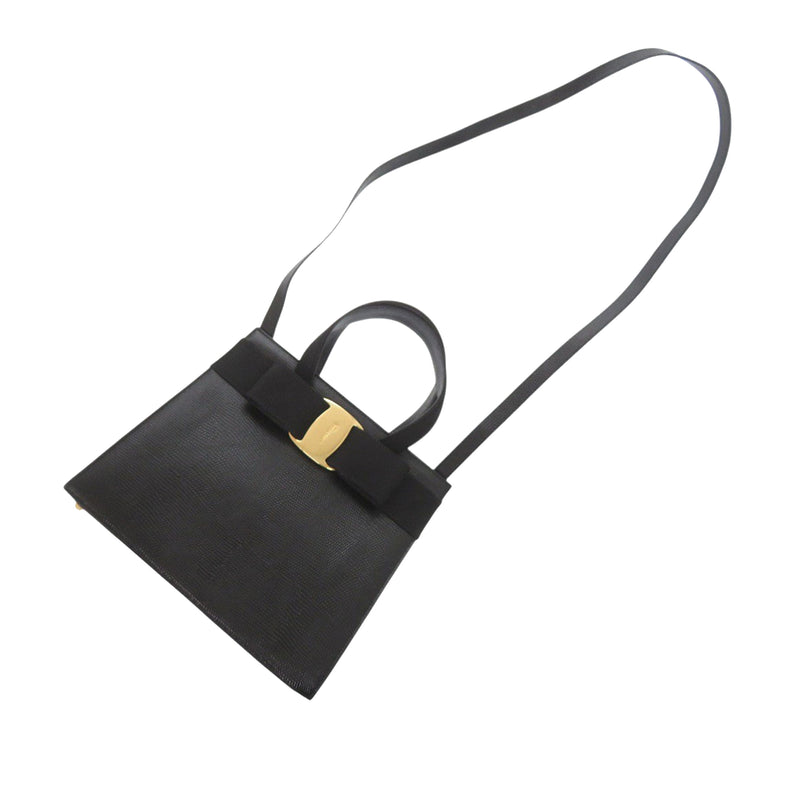 Lizard Embossed Leather Vara Bow Satchel - Image 13