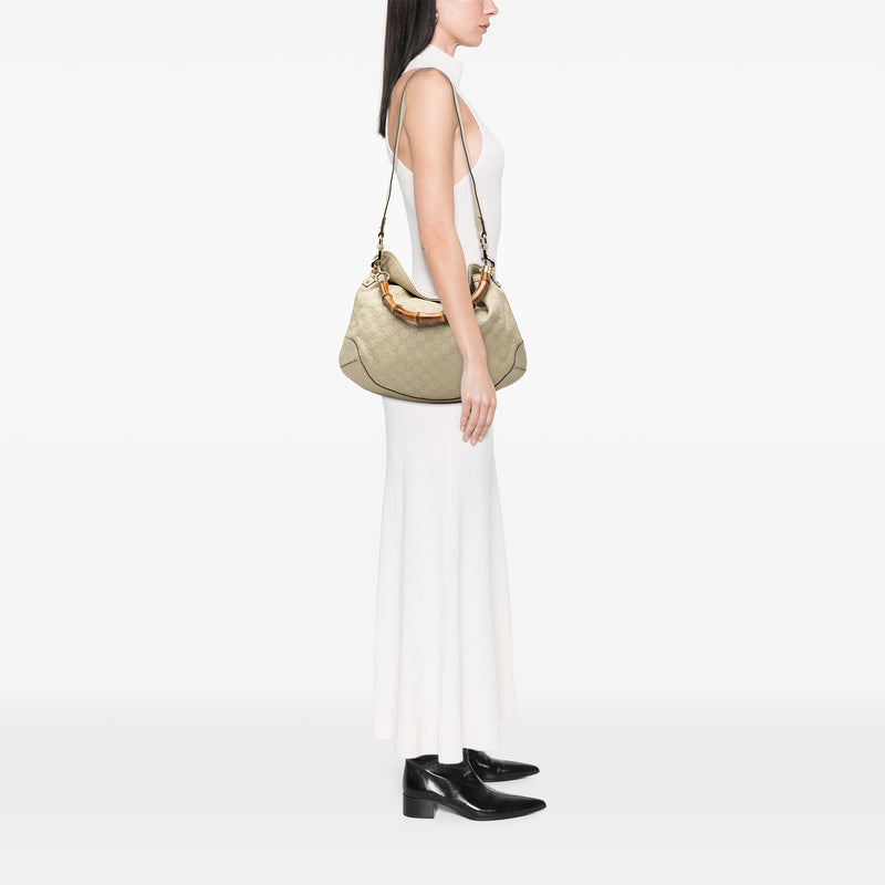 Guccissima Bamboo Peggy Satchel - Image 6
