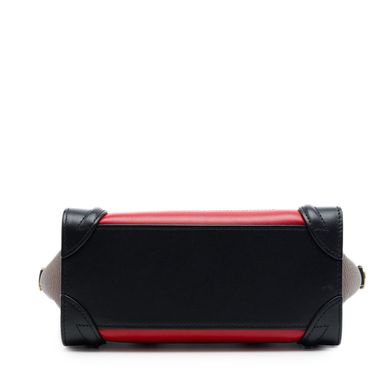 Nano Tricolor Leather Luggage Tote - Image 3