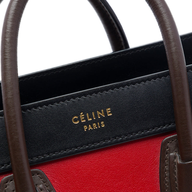 Nano Tricolor Leather Luggage Tote - Image 5