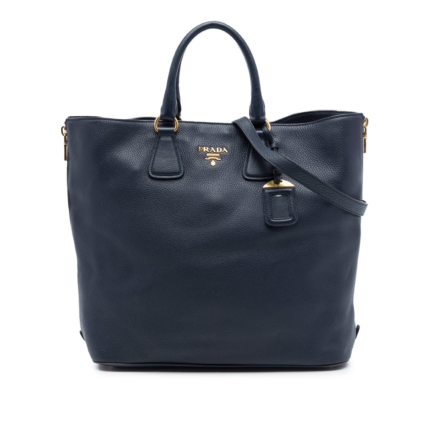 Vitello Daino Side Zip Open Convertible Tote - Image 1