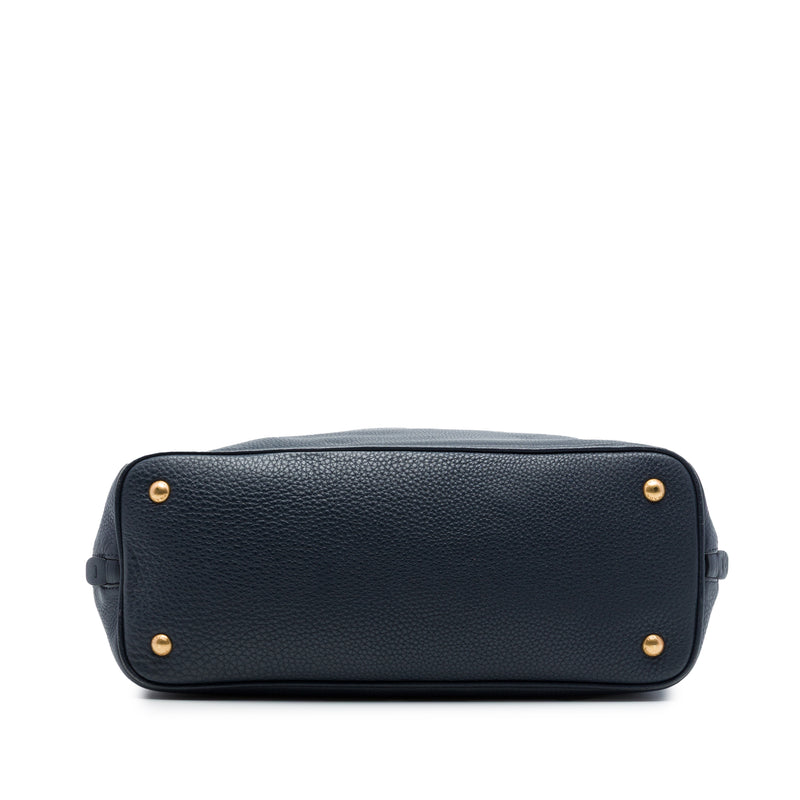 Vitello Daino Side Zip Open Convertible Tote - Image 3